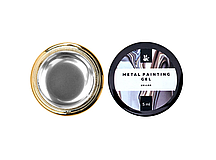 Гель-краска F.O.X Metal Painting Gel 001, колір срібла, 5 м