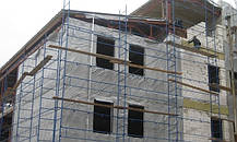 Фасадні клино-хомутові сталеві риштування комплектація 15.0 х 17.5 (м), фото 3