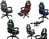 Спортивне крісло Кресло спортивное  DEUS LARGE чорно-синє Ігрове крісло для компютера Кресло компьютерное, фото 2