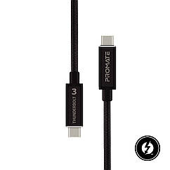 Кабель Promate ThunderLink-C40 USB Type-C/USB Type-C 100W PD 1 м Black (thunderlink-c40.black)