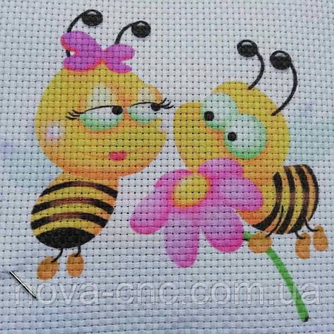 Набір для вишивання А5 "Бджілки" 15 х 20 см, фото 1