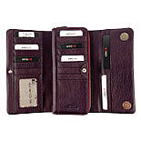 Шкіряний жіночий гаманець на магніті Karya 1131-243 фіолетовий, фото 7