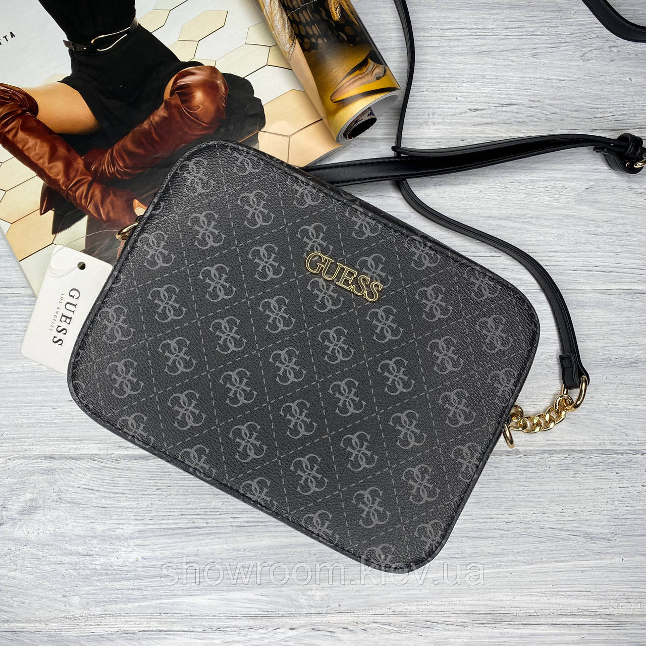 Жіноча сумка на плече Guess (4425) grey