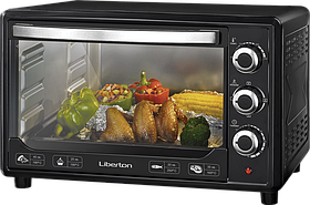 Електродуховка Liberton LEO-480 Black 48 л. гриль конвекція - MegaLavka