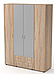 Шафа з дзеркалом містка для речей 160 см Шафа-7 Компаніт купити в Україні, фото 2