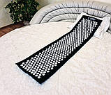 Масажний килимок Аплікатор Кузнєцова (акупунктурний голка для спини) OSPORT Long (apl-034) Чорно-білий, фото 2