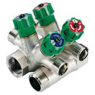 Колектор подвійна серія JET з регулювальними кранами 1х1х 3/4В-Н х2