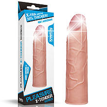Подовжуюча насадка на член Pleasure X-Tender Penis Sleeve Add 1" Flesh