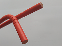 Одноразовая бумажная (картонная) трубочка для напитков: L 195мм Ø 6мм, в упаковке (цв. красный)