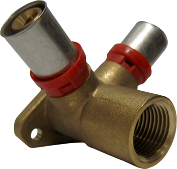 Прес трійник із кріпленням 20 х 1/2 40 мм TIEMME, фото 1