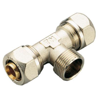 Трійник 20х3/4 із зовнішньою різзю х20 (1608N200520), TIEMME (Італія), фото 1