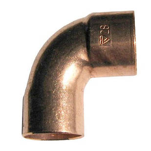 Коліно мідне 90 г. коротке ВП х НП 15 мм