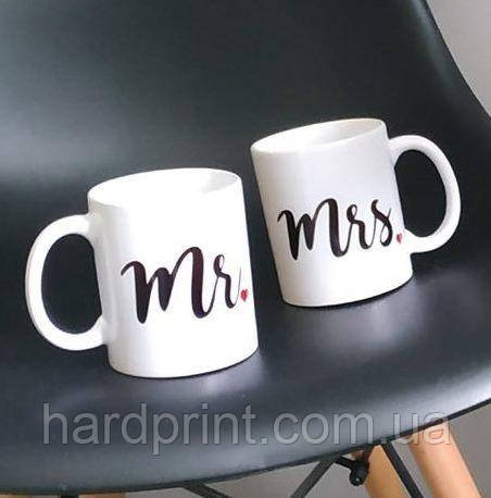 Чашка.Чашки для закоханих. Mr and Mrs.