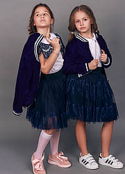 Бомбер з довгим рукавом і з паєтками для дівчинки, LARSY