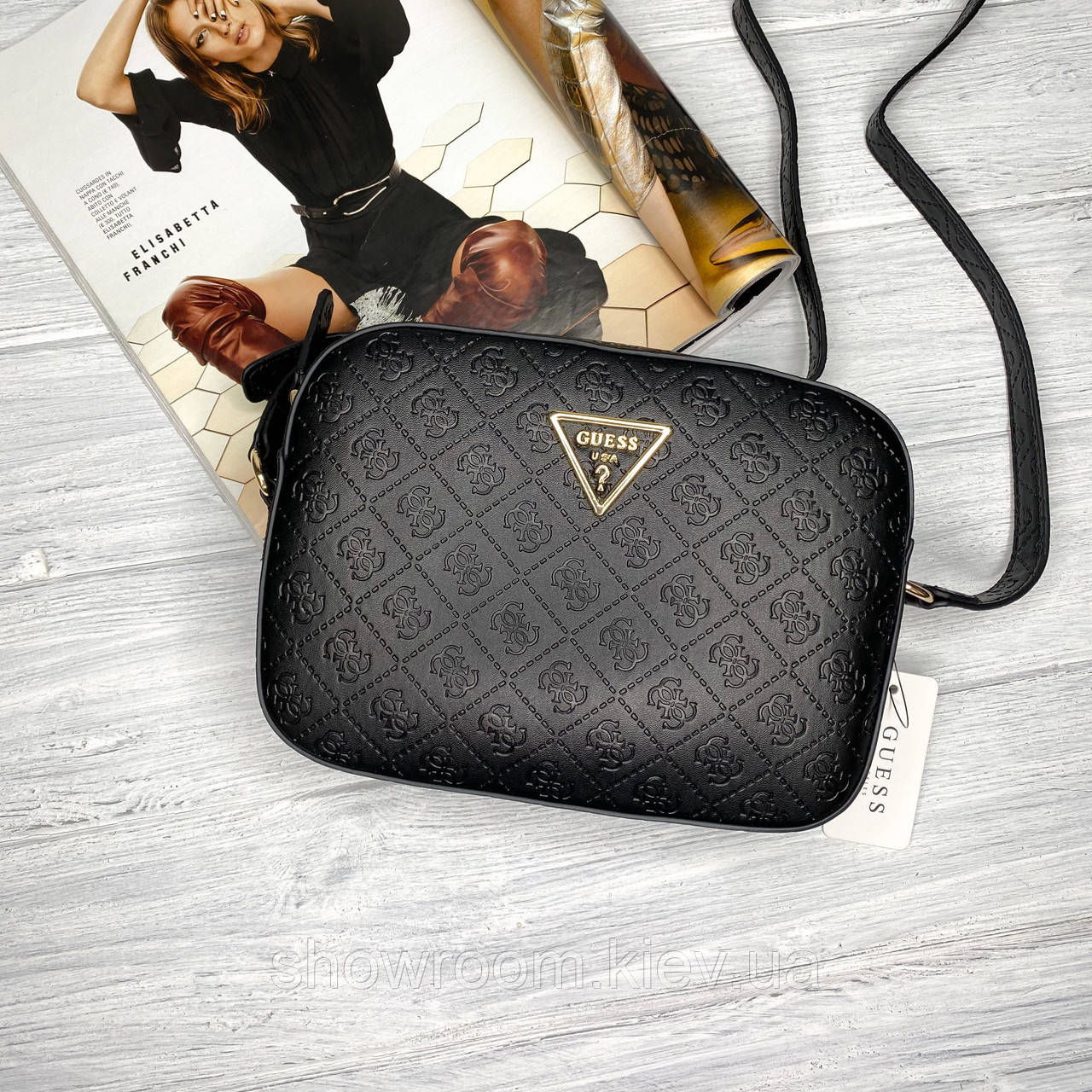 Жіноча стильна сумка на плече Guess (669305) black