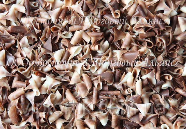 Посипання з шоколаду — Стружка мармурова - 1 кг, фото 1