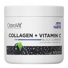 Колаген Collagen Ostrovit 200г чорн.смород +вітамін С для суглобів і зв'язок