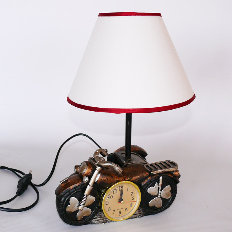 Настільний світильник з годинником Байкер, 31х13х19,5 см, фото 1