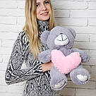 Плюшеві ведмеді Плюшевий ведмедик 1 МЕТР, Рожевий, фото 2