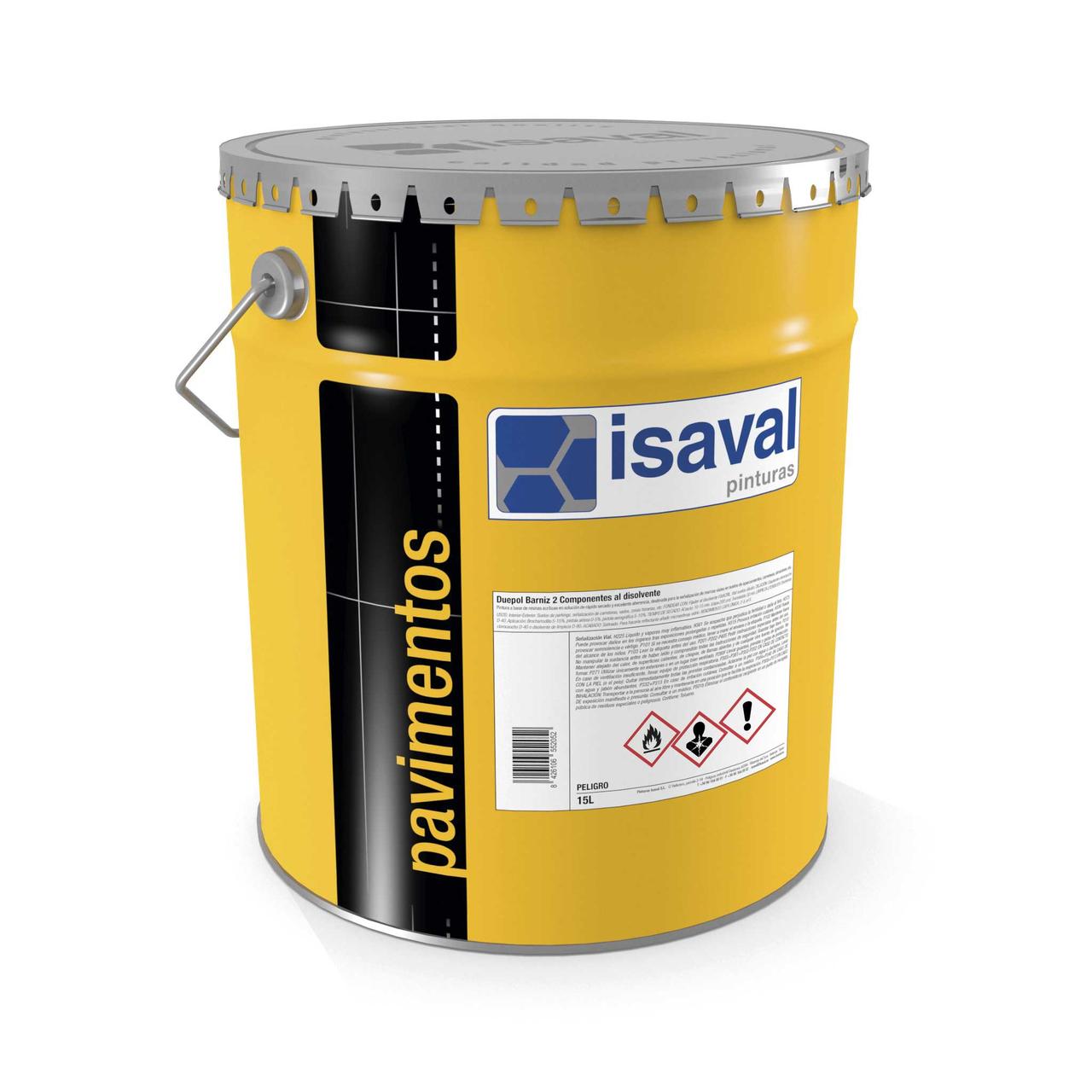 Поліуретанова фарба для бетонних підлог 2х-компонентна Дуэполь ISAVAL (перлинно-сірий) 16л ≈ 120м²/шар