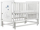 Ліжко Babyroom Ведмедик Бук (маятник, відкидний бік)Білий колір, фото 5