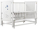 Ліжко Babyroom Ведмедик Бук (маятник, відкидний бік)Білий колір, фото 3