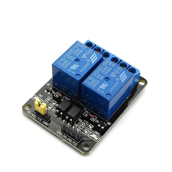 Модуль 2 реле 12V з опторозв’язкою для Arduino High/Low