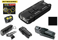 Карманный фонарь для ключей Nitecore Tip SE Black 700LM + Клипса (500mAh, USB Type-C, Osram P8)