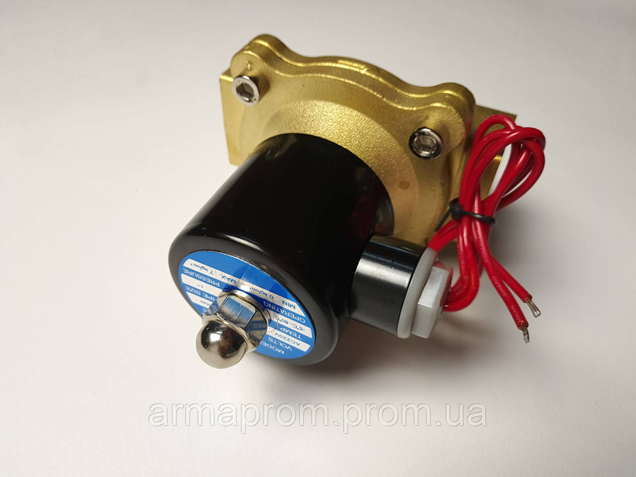 Клапан электромагнитный нормально закрытый соленоидный Ду25 1" 220В - фото 1 - id-p101751216