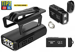 Наключний ліхтарик брелок Nitecore TIP2 720LM + Кліпса кріплення (500mAh, USB, Cree XP-G3 S3 led, 4 режими)