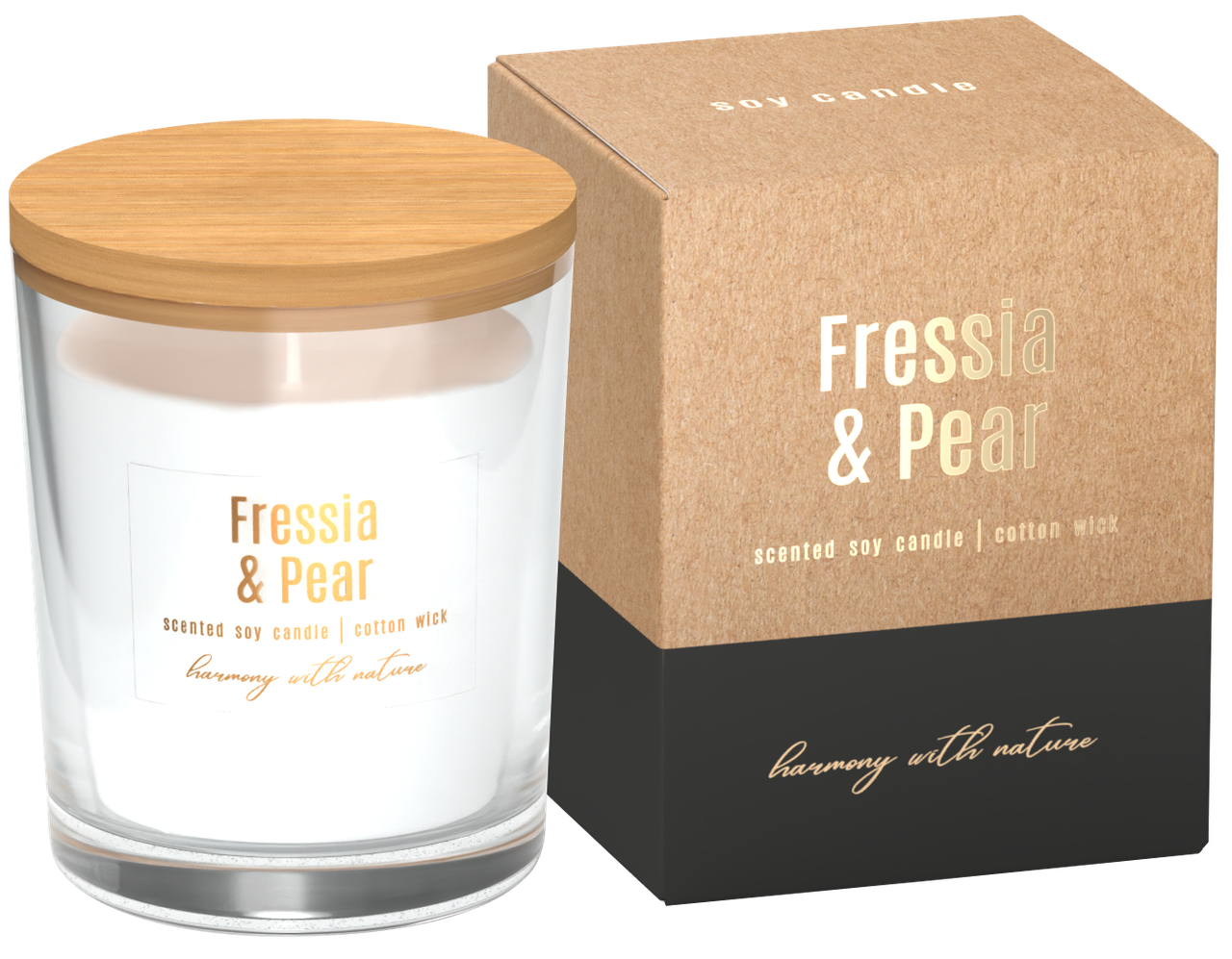 Ароматична свічка в склі BISPOL фрезія - груша, фото 1