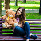 Плюшеві ведмеді Плюшевий ведмедик 1 МЕТР, Рожевий, фото 3