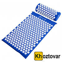 Ортопедический массажный коврик с подушкой Acupressure Mat Синий