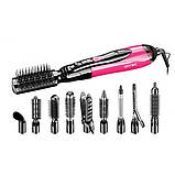 Повітряний фен для волосся 10 в 1 Gemei GM-4835 Рожевий, фото 2