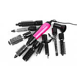 Повітряний фен для волосся 10 в 1 Gemei GM-4835 Рожевий, фото 3