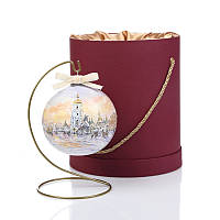 Новогодний шар ручной росписи в подарочной коробке «Софиевский собор», d-12 см (905-0008)