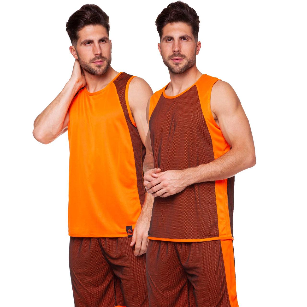 Форма баскетбольна чоловіча двостороння Lingo Unite LD-8802 помаранчевий