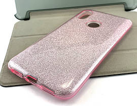Чохол для Xiaomi Redmi Note 6, Note 6 Pro накладка силіконовий бампер протиударний Glitter рожевий, фото 3