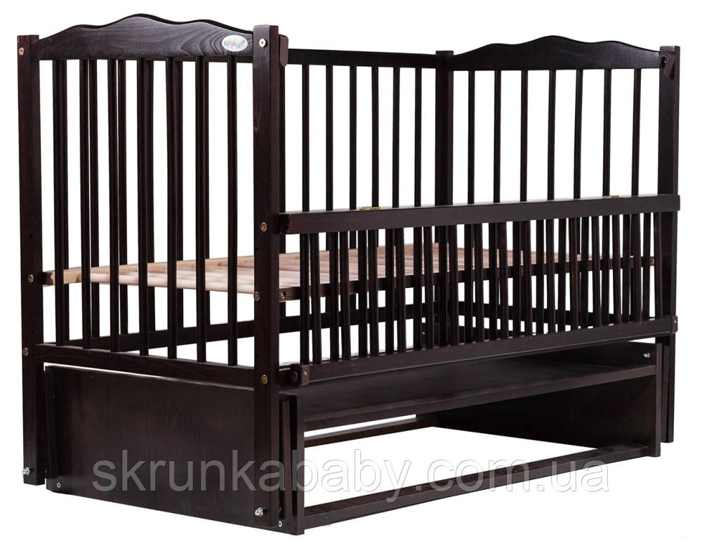 Ліжко Babyroom Веселка DVMO-2 Бук (маятник, відкидний бік)Колір венге, фото 1