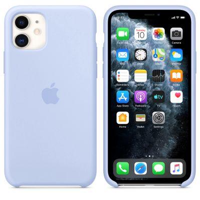 Чохол Silicone case для IPhone 12 Mini Lilac cream блакитний