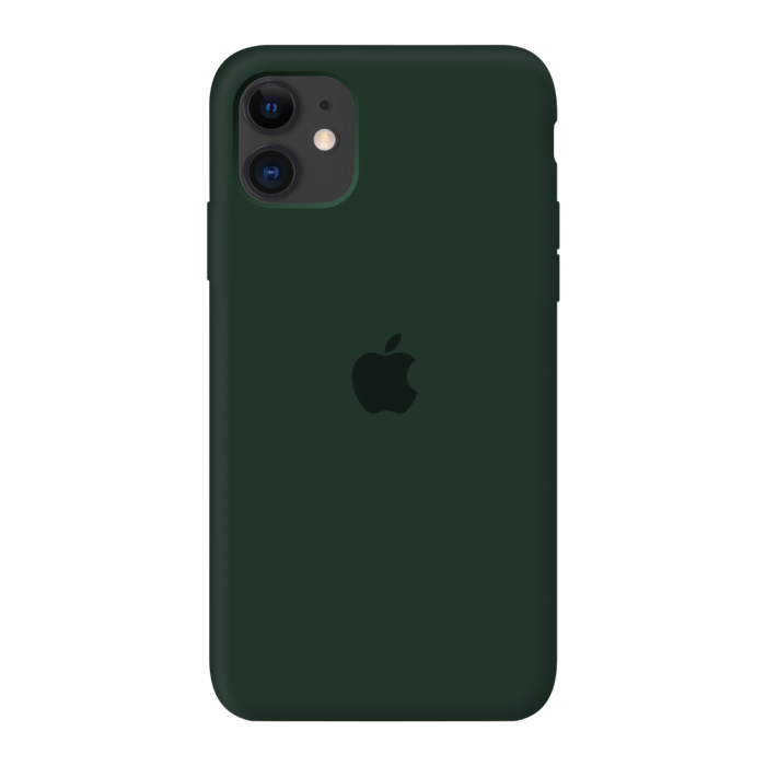 Чохол Silicone case для IPhone 12 Mini Forest green темно-зелений