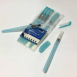 Набір пензлів з резервуаром для води (кисть-ручка) Neo Line (4 круглих, 2 плоских) нейлон