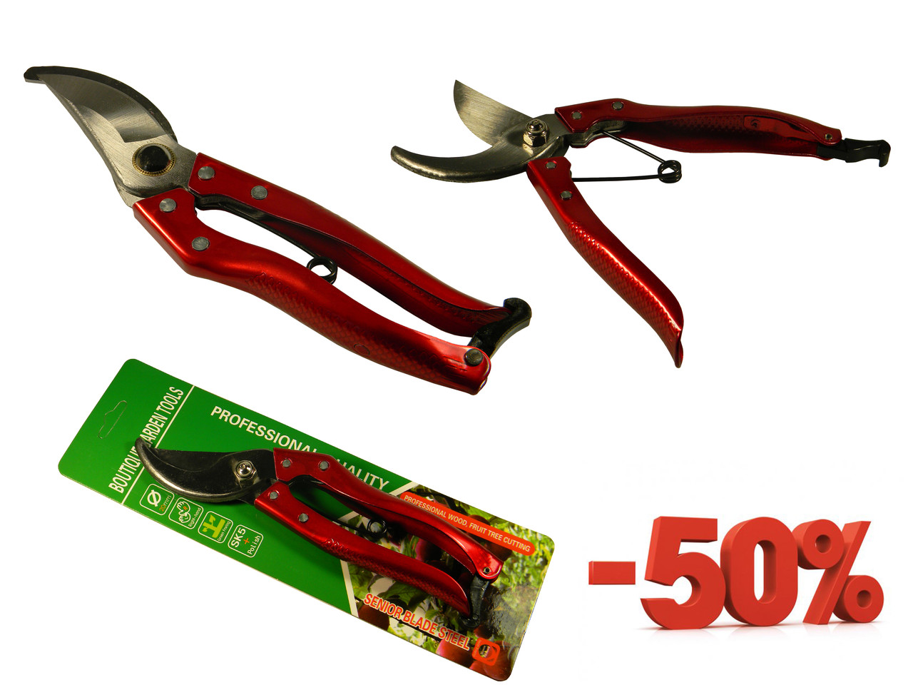 Секатор садовий металевий Boutiqu Garden Tools