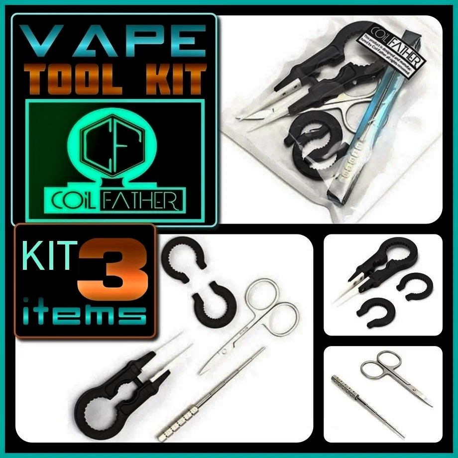 Coil Father Vape Tool mini KIT 3. Мини набор инструментов для обслуживания спиралей атомайзеров. 3 инструмента - фото 1 - id-p1054344611