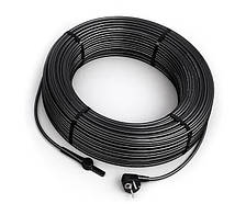 Двожильний нагрівальний кабель Hemstedt DAS 1230 Вт із вбудованим термостатом і вилкою для обігріву покрівлі та