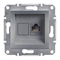 Розетка комп'ютерна rj45 utp кат. 5е asfora сталь