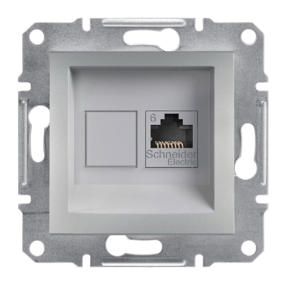 Розетка комп'ютерна rj45 utp кат.6 asfora алюміній