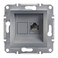 Розетка комп'ютерна rj45 utp кат.6 asfora сталь