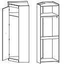 Шафа розпашна у вітальню з ламінованої ДСП Соната 700 кутова Еверест Дуб Сонома + Білий, фото 4