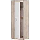 Шафа розпашна у вітальню з ламінованої ДСП Соната 700 кутова Еверест Дуб Сонома + Білий, фото 3